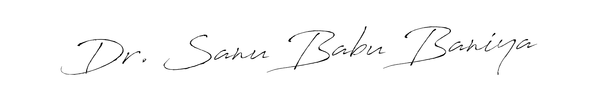 How to make Dr. Sanu Babu Baniya signature? Antro_Vectra is a professional autograph style. Create handwritten signature for Dr. Sanu Babu Baniya name. Dr. Sanu Babu Baniya signature style 6 images and pictures png