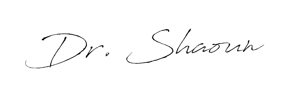 Make a beautiful signature design for name Dr. Shaoun. With this signature (Antro_Vectra) style, you can create a handwritten signature for free. Dr. Shaoun signature style 6 images and pictures png