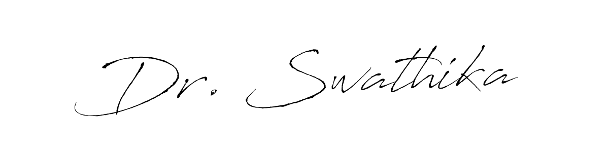 You should practise on your own different ways (Antro_Vectra) to write your name (Dr. Swathika) in signature. don't let someone else do it for you. Dr. Swathika signature style 6 images and pictures png