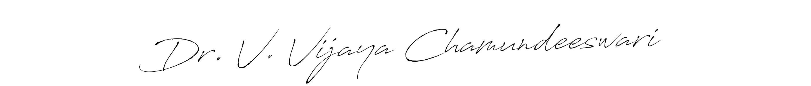 The best way (Antro_Vectra) to make a short signature is to pick only two or three words in your name. The name Dr. V. Vijaya Chamundeeswari include a total of six letters. For converting this name. Dr. V. Vijaya Chamundeeswari signature style 6 images and pictures png