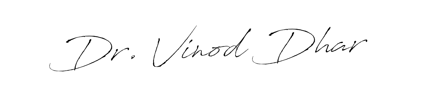 Dr. Vinod Dhar stylish signature style. Best Handwritten Sign (Antro_Vectra) for my name. Handwritten Signature Collection Ideas for my name Dr. Vinod Dhar. Dr. Vinod Dhar signature style 6 images and pictures png