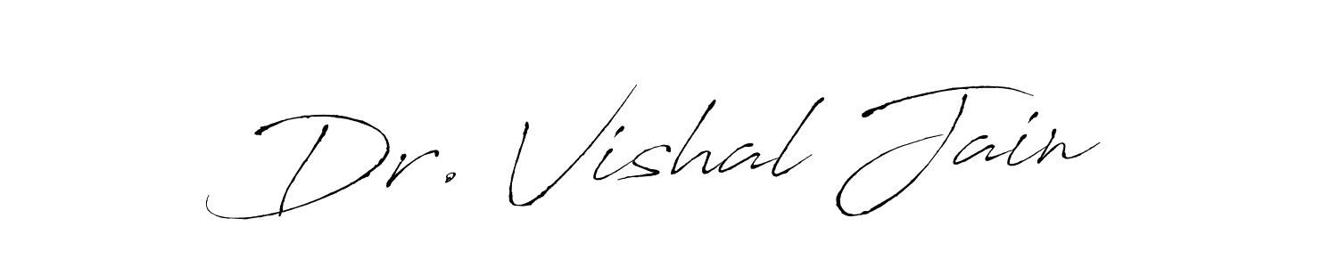 How to make Dr. Vishal Jain name signature. Use Antro_Vectra style for creating short signs online. This is the latest handwritten sign. Dr. Vishal Jain signature style 6 images and pictures png