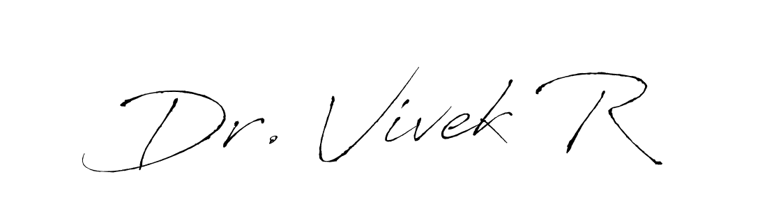 Also we have Dr. Vivek R name is the best signature style. Create professional handwritten signature collection using Antro_Vectra autograph style. Dr. Vivek R signature style 6 images and pictures png