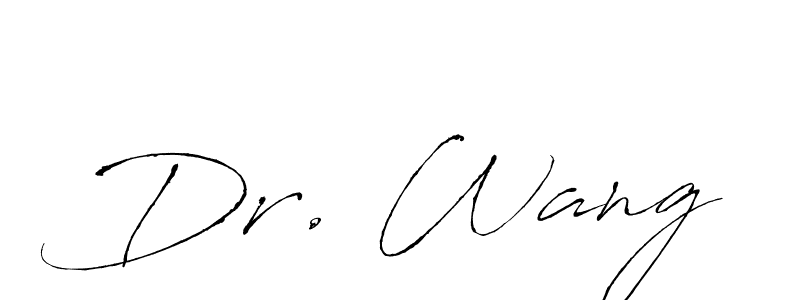 Make a beautiful signature design for name Dr. Wang. With this signature (Antro_Vectra) style, you can create a handwritten signature for free. Dr. Wang signature style 6 images and pictures png