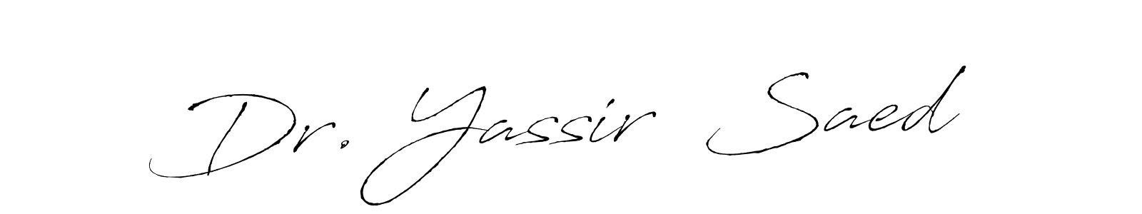 Use a signature maker to create a handwritten signature online. With this signature software, you can design (Antro_Vectra) your own signature for name Dr. Yassir  Saed. Dr. Yassir  Saed signature style 6 images and pictures png