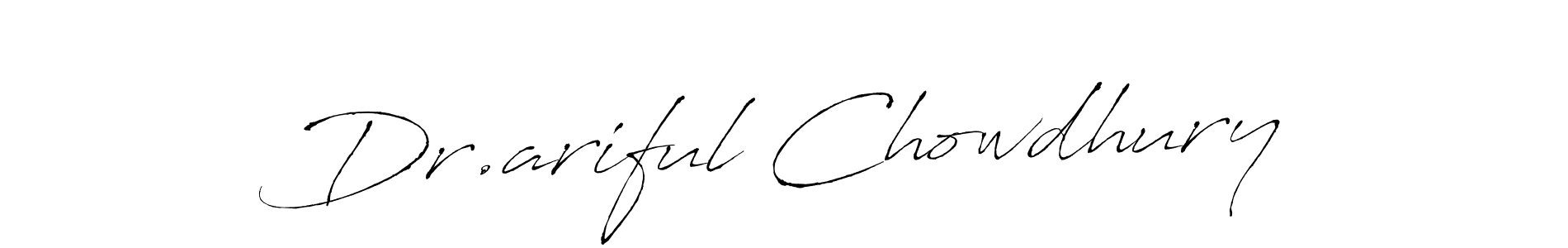 if you are searching for the best signature style for your name Dr.ariful Chowdhury. so please give up your signature search. here we have designed multiple signature styles  using Antro_Vectra. Dr.ariful Chowdhury signature style 6 images and pictures png