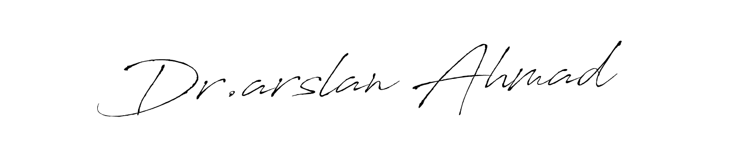 It looks lik you need a new signature style for name Dr.arslan Ahmad. Design unique handwritten (Antro_Vectra) signature with our free signature maker in just a few clicks. Dr.arslan Ahmad signature style 6 images and pictures png