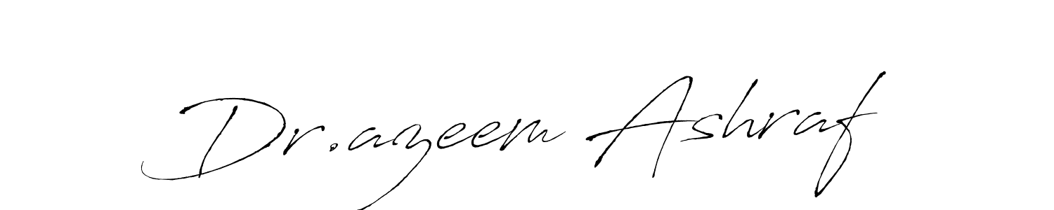 Make a beautiful signature design for name Dr.azeem Ashraf. With this signature (Antro_Vectra) style, you can create a handwritten signature for free. Dr.azeem Ashraf signature style 6 images and pictures png