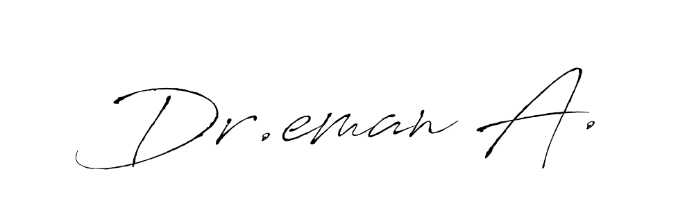 Design your own signature with our free online signature maker. With this signature software, you can create a handwritten (Antro_Vectra) signature for name Dr.eman A.. Dr.eman A. signature style 6 images and pictures png