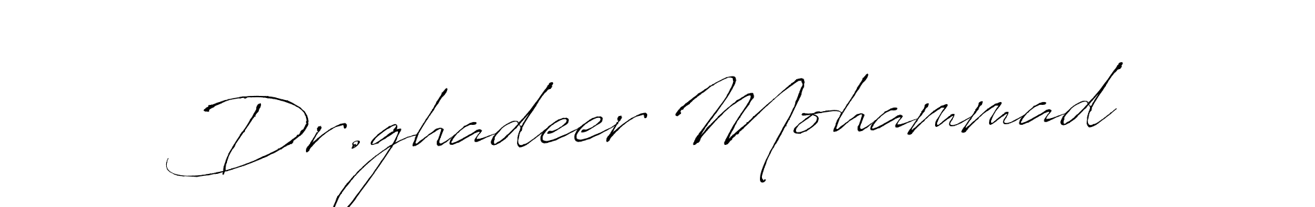 Make a beautiful signature design for name Dr.ghadeer Mohammad. With this signature (Antro_Vectra) style, you can create a handwritten signature for free. Dr.ghadeer Mohammad signature style 6 images and pictures png