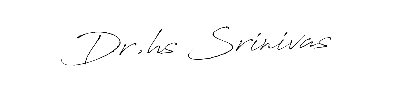 Use a signature maker to create a handwritten signature online. With this signature software, you can design (Antro_Vectra) your own signature for name Dr.hs Srinivas. Dr.hs Srinivas signature style 6 images and pictures png