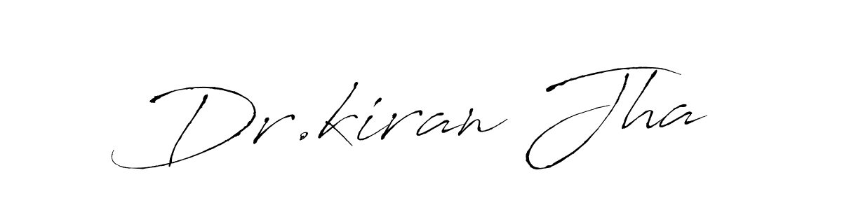 You should practise on your own different ways (Antro_Vectra) to write your name (Dr.kiran Jha) in signature. don't let someone else do it for you. Dr.kiran Jha signature style 6 images and pictures png