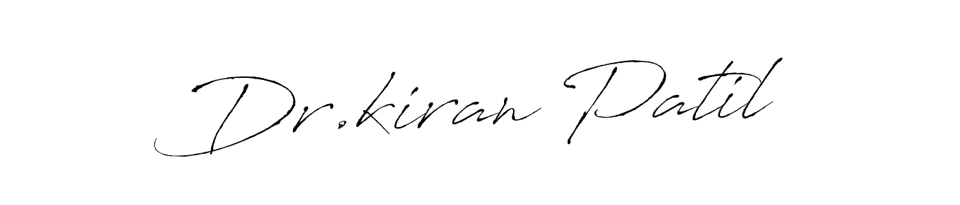 Make a beautiful signature design for name Dr.kiran Patil. With this signature (Antro_Vectra) style, you can create a handwritten signature for free. Dr.kiran Patil signature style 6 images and pictures png