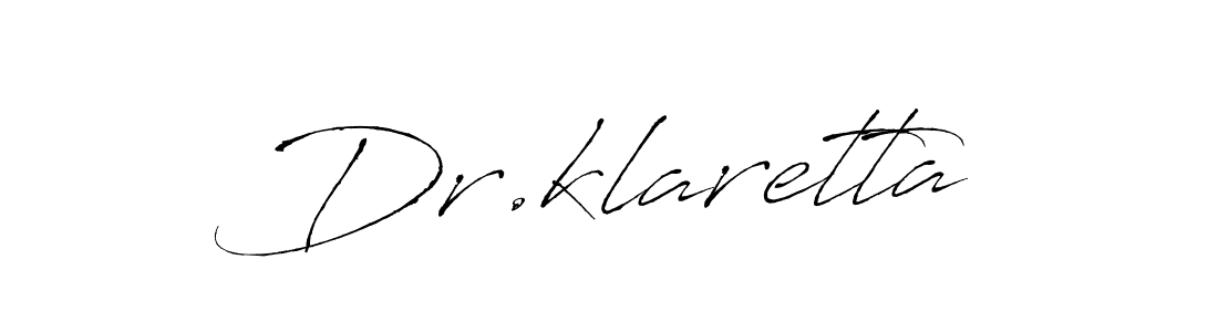 Design your own signature with our free online signature maker. With this signature software, you can create a handwritten (Antro_Vectra) signature for name Dr.klaretta. Dr.klaretta signature style 6 images and pictures png