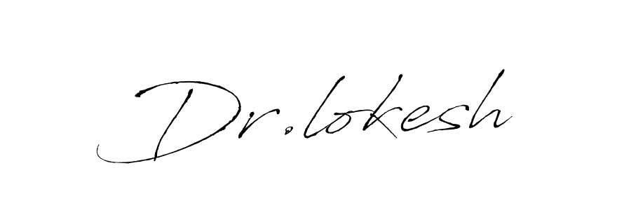 Use a signature maker to create a handwritten signature online. With this signature software, you can design (Antro_Vectra) your own signature for name Dr.lokesh. Dr.lokesh signature style 6 images and pictures png