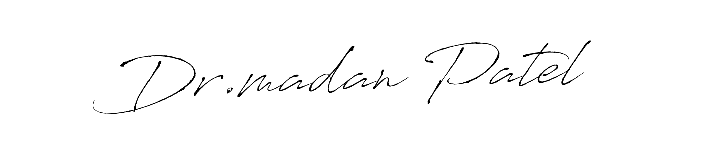 Create a beautiful signature design for name Dr.madan Patel. With this signature (Antro_Vectra) fonts, you can make a handwritten signature for free. Dr.madan Patel signature style 6 images and pictures png