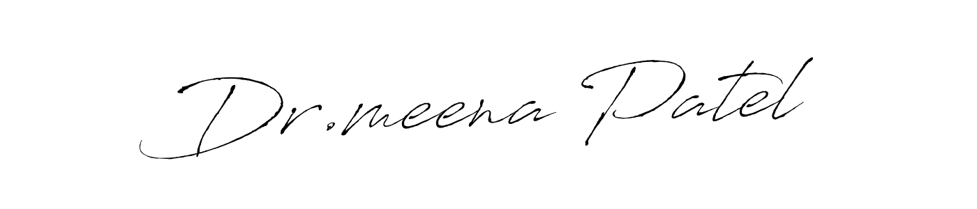 How to make Dr.meena Patel name signature. Use Antro_Vectra style for creating short signs online. This is the latest handwritten sign. Dr.meena Patel signature style 6 images and pictures png