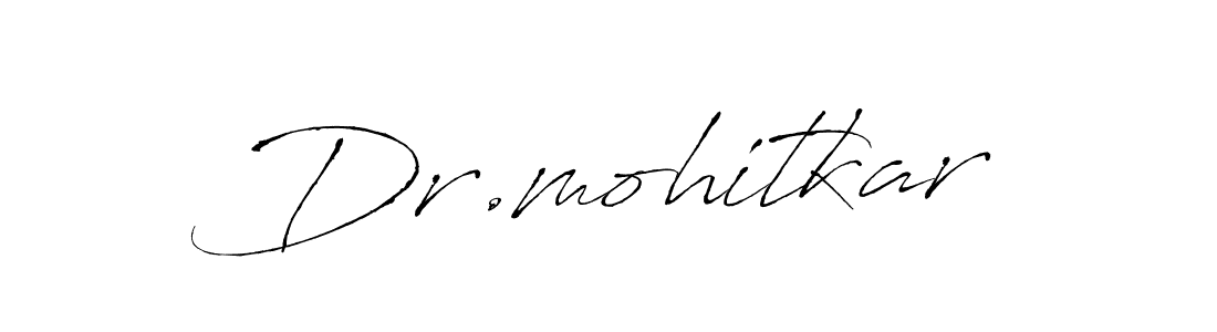 How to make Dr.mohitkar name signature. Use Antro_Vectra style for creating short signs online. This is the latest handwritten sign. Dr.mohitkar signature style 6 images and pictures png