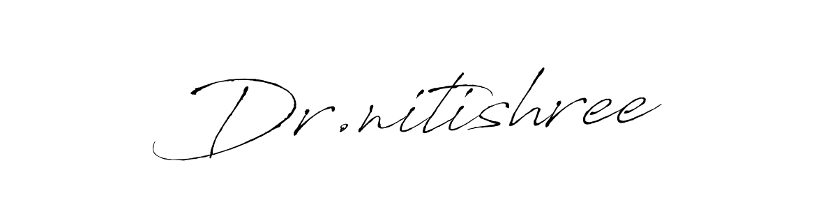 You should practise on your own different ways (Antro_Vectra) to write your name (Dr.nitishree) in signature. don't let someone else do it for you. Dr.nitishree signature style 6 images and pictures png