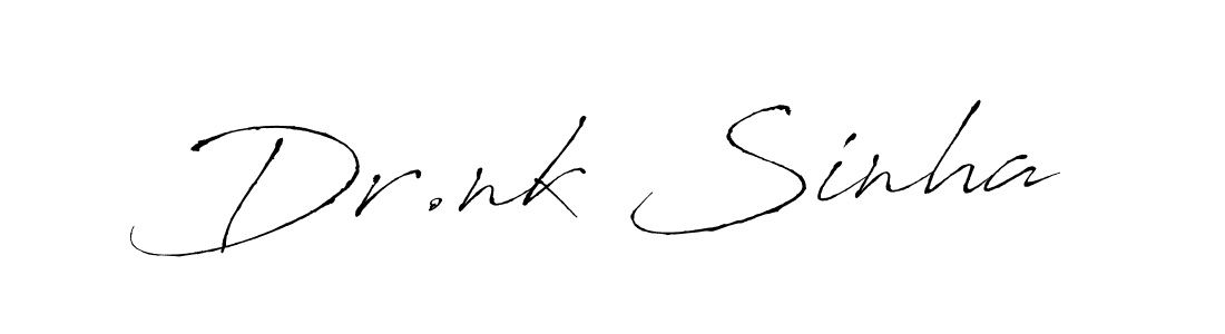 How to make Dr.nk Sinha name signature. Use Antro_Vectra style for creating short signs online. This is the latest handwritten sign. Dr.nk Sinha signature style 6 images and pictures png