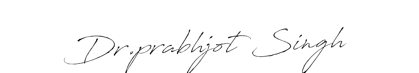 How to make Dr.prabhjot Singh name signature. Use Antro_Vectra style for creating short signs online. This is the latest handwritten sign. Dr.prabhjot Singh signature style 6 images and pictures png