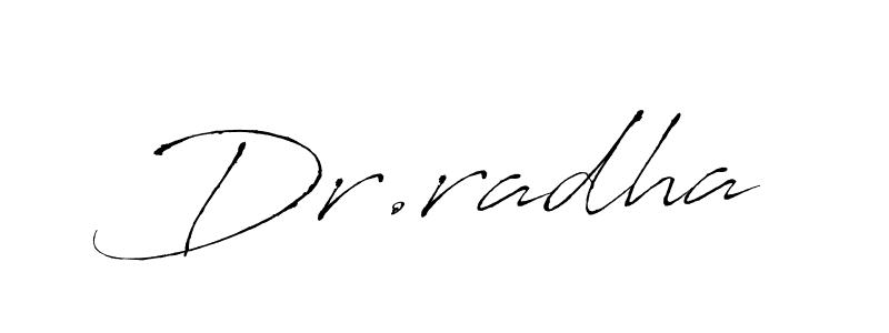 Use a signature maker to create a handwritten signature online. With this signature software, you can design (Antro_Vectra) your own signature for name Dr.radha. Dr.radha signature style 6 images and pictures png