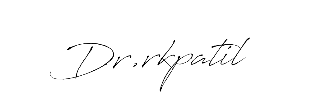 How to make Dr.rkpatil name signature. Use Antro_Vectra style for creating short signs online. This is the latest handwritten sign. Dr.rkpatil signature style 6 images and pictures png