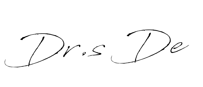 How to make Dr.s De signature? Antro_Vectra is a professional autograph style. Create handwritten signature for Dr.s De name. Dr.s De signature style 6 images and pictures png