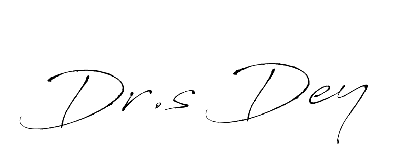 How to make Dr.s Dey name signature. Use Antro_Vectra style for creating short signs online. This is the latest handwritten sign. Dr.s Dey signature style 6 images and pictures png