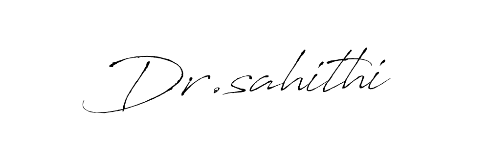 How to make Dr.sahithi name signature. Use Antro_Vectra style for creating short signs online. This is the latest handwritten sign. Dr.sahithi signature style 6 images and pictures png