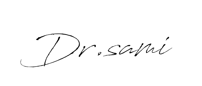 Create a beautiful signature design for name Dr.sami. With this signature (Antro_Vectra) fonts, you can make a handwritten signature for free. Dr.sami signature style 6 images and pictures png