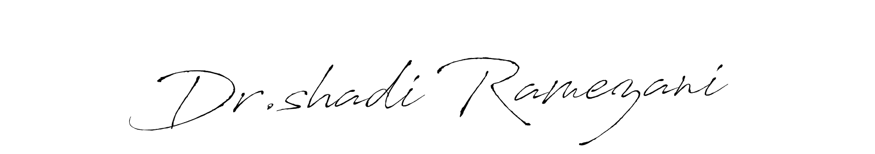 The best way (Antro_Vectra) to make a short signature is to pick only two or three words in your name. The name Dr.shadi Ramezani include a total of six letters. For converting this name. Dr.shadi Ramezani signature style 6 images and pictures png