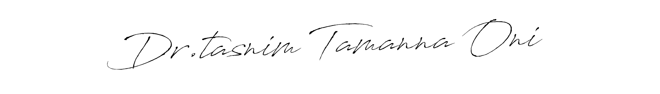 The best way (Antro_Vectra) to make a short signature is to pick only two or three words in your name. The name Dr.tasnim Tamanna Oni include a total of six letters. For converting this name. Dr.tasnim Tamanna Oni signature style 6 images and pictures png