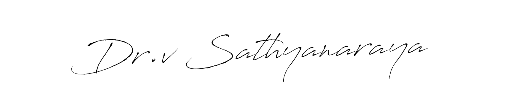 Design your own signature with our free online signature maker. With this signature software, you can create a handwritten (Antro_Vectra) signature for name Dr.v Sathyanaraya. Dr.v Sathyanaraya signature style 6 images and pictures png