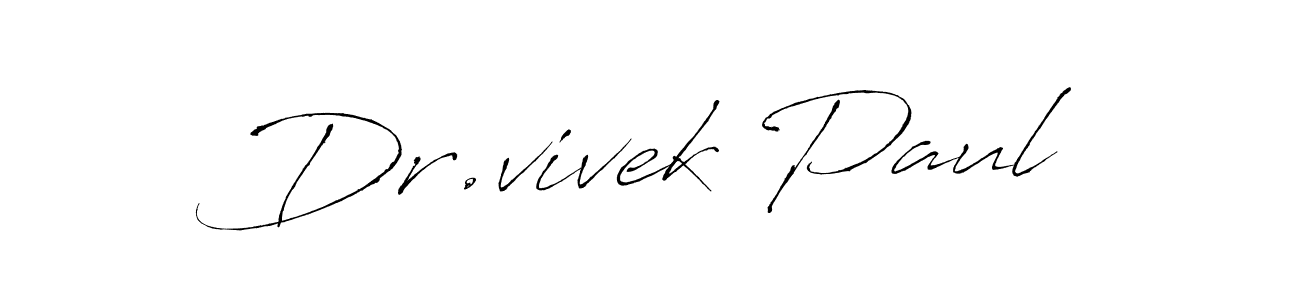 The best way (Antro_Vectra) to make a short signature is to pick only two or three words in your name. The name Dr.vivek Paul include a total of six letters. For converting this name. Dr.vivek Paul signature style 6 images and pictures png