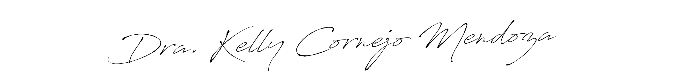 Create a beautiful signature design for name Dra. Kelly Cornejo Mendoza. With this signature (Antro_Vectra) fonts, you can make a handwritten signature for free. Dra. Kelly Cornejo Mendoza signature style 6 images and pictures png