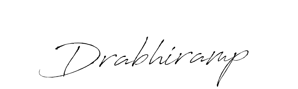 Design your own signature with our free online signature maker. With this signature software, you can create a handwritten (Antro_Vectra) signature for name Drabhiramp. Drabhiramp signature style 6 images and pictures png