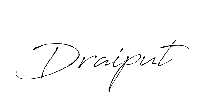 Use a signature maker to create a handwritten signature online. With this signature software, you can design (Antro_Vectra) your own signature for name Draiput. Draiput signature style 6 images and pictures png