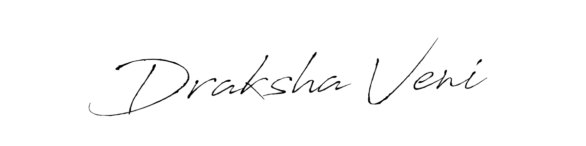 Make a beautiful signature design for name Draksha Veni. With this signature (Antro_Vectra) style, you can create a handwritten signature for free. Draksha Veni signature style 6 images and pictures png