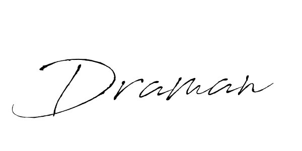 Design your own signature with our free online signature maker. With this signature software, you can create a handwritten (Antro_Vectra) signature for name Draman. Draman signature style 6 images and pictures png