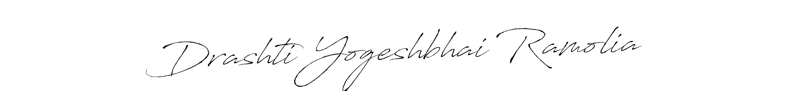 Design your own signature with our free online signature maker. With this signature software, you can create a handwritten (Antro_Vectra) signature for name Drashti Yogeshbhai Ramolia. Drashti Yogeshbhai Ramolia signature style 6 images and pictures png