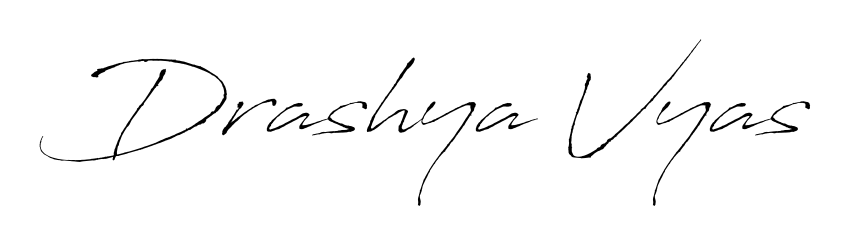 Create a personalized artistic stamp with Drashya Vyas in Antro_Vectra font. Perfect for visual artists, designers, and influencers. Drashya Vyas signature style 6 images and pictures png