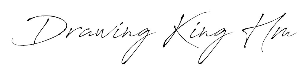 Create an unforgettable impression when signing with Drawing King Hm name styled in Antro_Vectra typography. 100% free online generator. Drawing King Hm signature style 6 images and pictures png