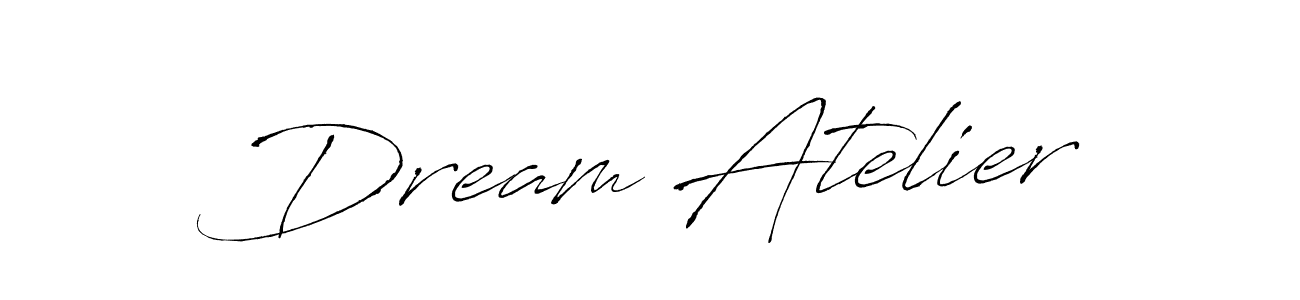 How to make Dream Atelier name signature. Use Antro_Vectra style for creating short signs online. This is the latest handwritten sign. Dream Atelier signature style 6 images and pictures png