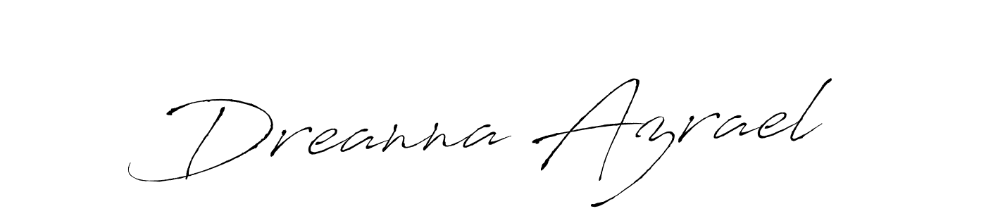 Antro_Vectra is a professional signature style that is perfect for those who want to add a touch of class to their signature. It is also a great choice for those who want to make their signature more unique. Get Dreanna Azrael name to fancy signature for free. Dreanna Azrael signature style 6 images and pictures png