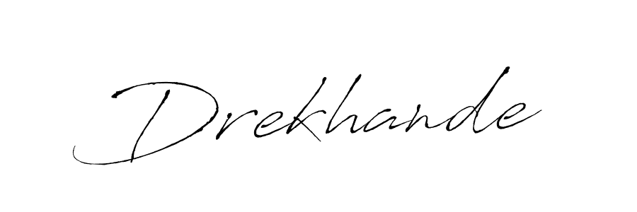 Design your own signature with our free online signature maker. With this signature software, you can create a handwritten (Antro_Vectra) signature for name Drekhande. Drekhande signature style 6 images and pictures png
