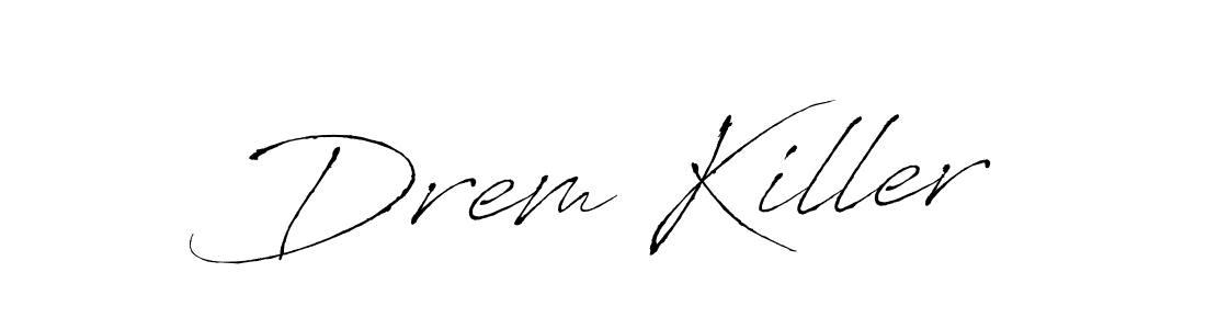 Similarly Antro_Vectra is the best handwritten signature design. Signature creator online .You can use it as an online autograph creator for name Drem Killer. Drem Killer signature style 6 images and pictures png