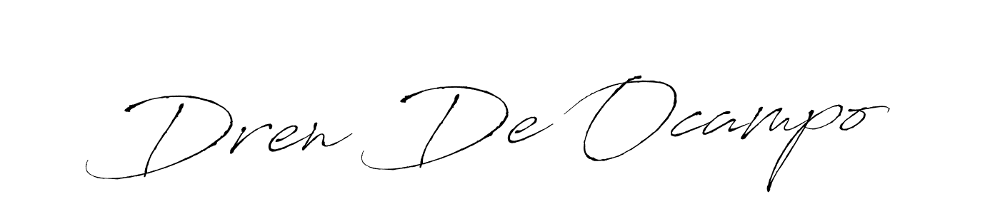 Design your own signature with our free online signature maker. With this signature software, you can create a handwritten (Antro_Vectra) signature for name Dren De Ocampo. Dren De Ocampo signature style 6 images and pictures png
