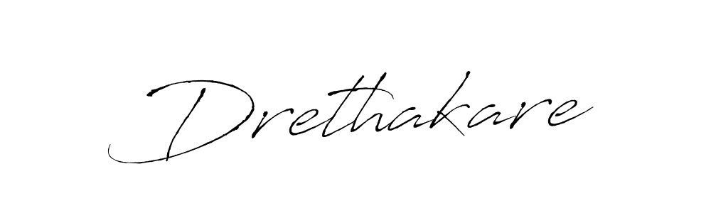 Design your own signature with our free online signature maker. With this signature software, you can create a handwritten (Antro_Vectra) signature for name Drethakare. Drethakare signature style 6 images and pictures png