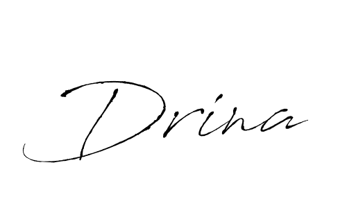 Make a beautiful signature design for name Drina. With this signature (Antro_Vectra) style, you can create a handwritten signature for free. Drina signature style 6 images and pictures png